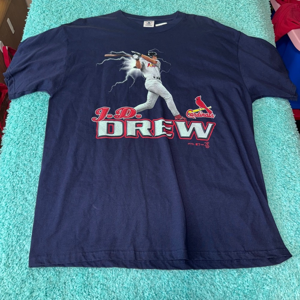 Vintage J.D. Drew St. Louis Cardinals MLB Baseball T-Shirt Mens XL